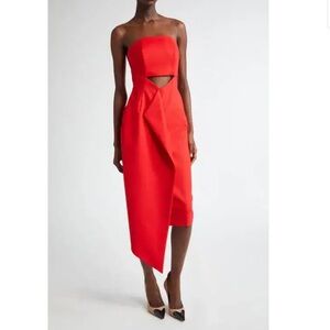 Israella Kobla Red Strapless Dress Size 6